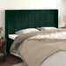 Tăblie pat cu aripioare verde închis 183x16x118/128 cm catifea - WALTI WALTI