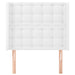 Tăblie de pat cu aripioare, alb, 83x16x118/128 cm, piele eco - WALTI WALTI