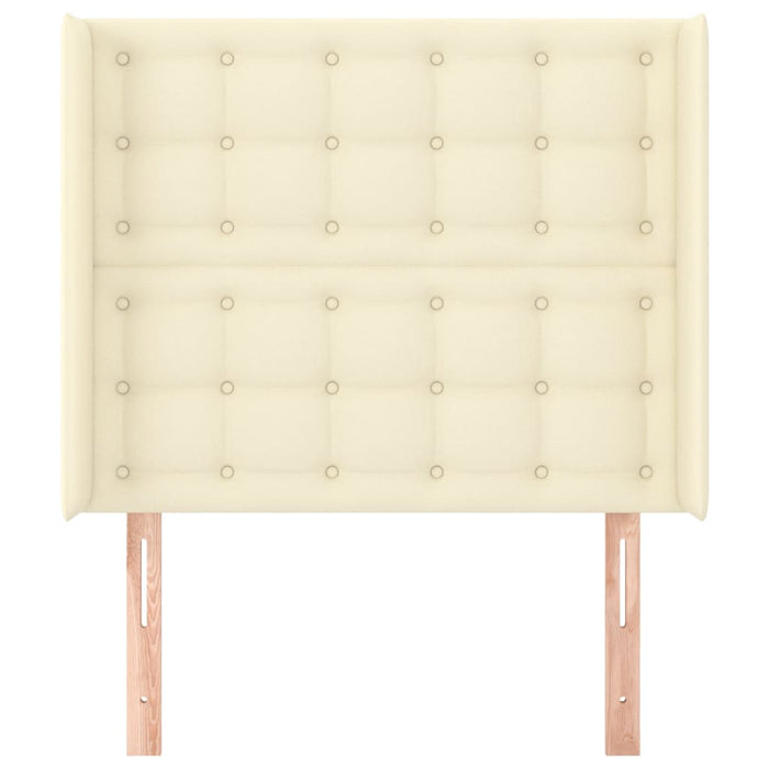 Tăblie de pat cu aripioare, crem, 83x16x118/128 cm, piele eco - WALTI WALTI