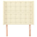 Tăblie de pat cu aripioare, crem, 93x16x118/128 cm, piele eco - WALTI WALTI
