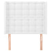 Tăblie de pat cu aripioare, alb, 103x16x118/128 cm, piele eco - WALTI WALTI