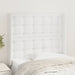 Tăblie de pat cu aripioare, alb, 103x16x118/128 cm, piele eco - WALTI WALTI