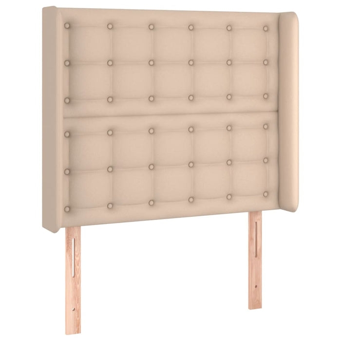 Tăblie pat cu aripioare cappuccino 103x16x118/128 cm piele eco - WALTI WALTI