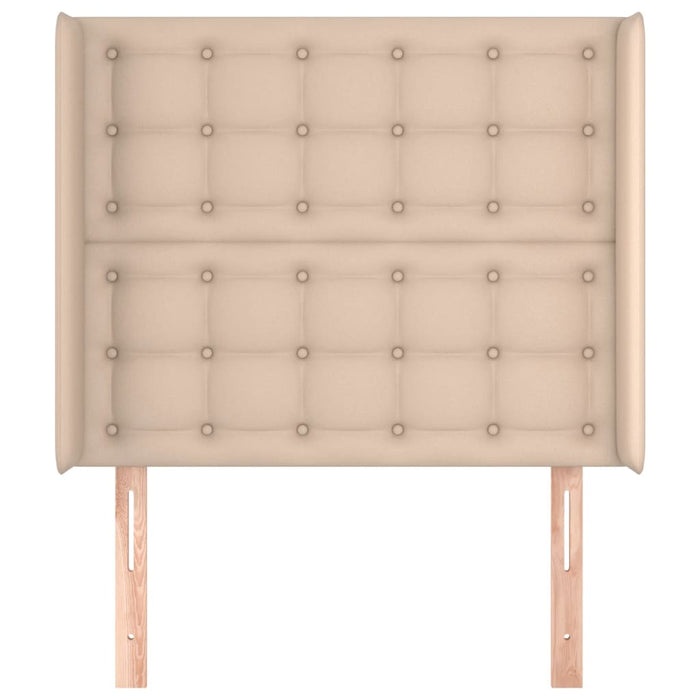 Tăblie pat cu aripioare cappuccino 103x16x118/128 cm piele eco - WALTI WALTI