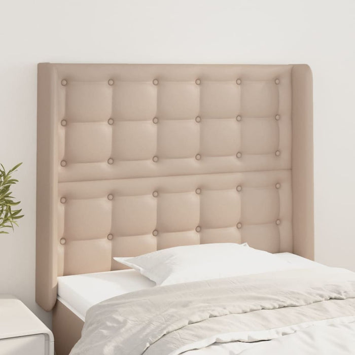 Tăblie pat cu aripioare cappuccino 103x16x118/128 cm piele eco - WALTI WALTI