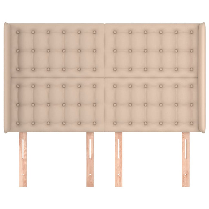 Tăblie pat cu aripioare cappuccino 147x16x118/128 cm piele eco - WALTI WALTI