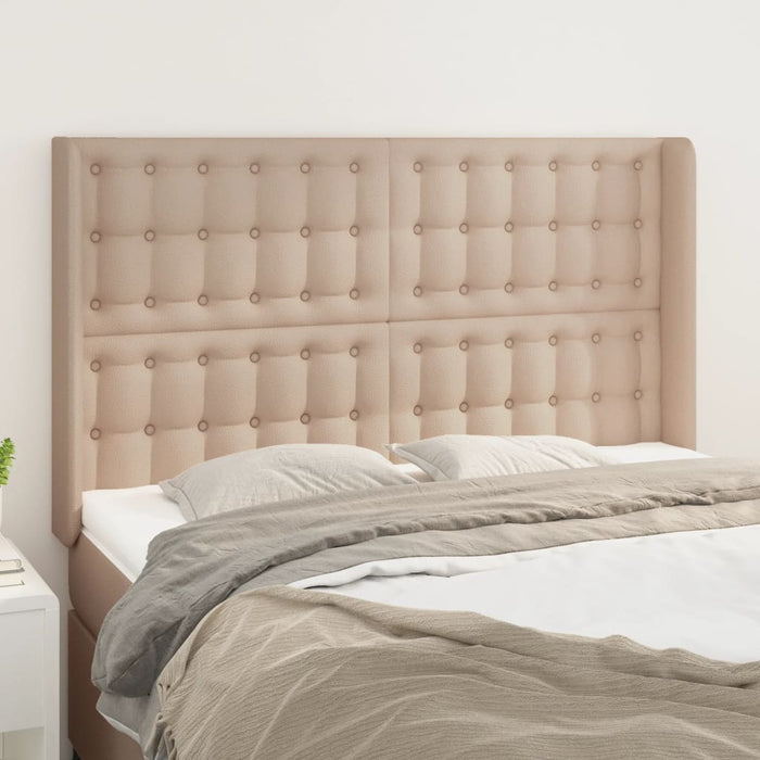 Tăblie pat cu aripioare cappuccino 147x16x118/128 cm piele eco - WALTI WALTI