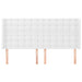 Tăblie de pat cu aripioare, alb, 163x16x118/128 cm, piele eco - WALTI WALTI