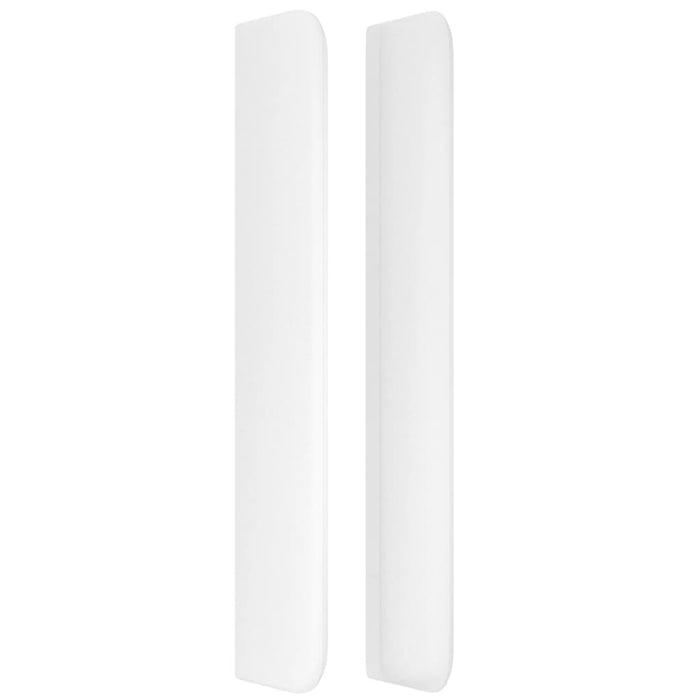 Tăblie de pat cu aripioare, alb, 163x16x118/128 cm, piele eco - WALTI WALTI