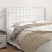 Tăblie de pat cu aripioare, alb, 163x16x118/128 cm, piele eco - WALTI WALTI