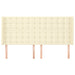 Tăblie de pat cu aripioare, crem, 163x16x118/128 cm, piele eco - WALTI WALTI