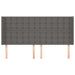 Tăblie de pat cu aripioare gri 163x16x118/128 cm catifea - WALTI WALTI