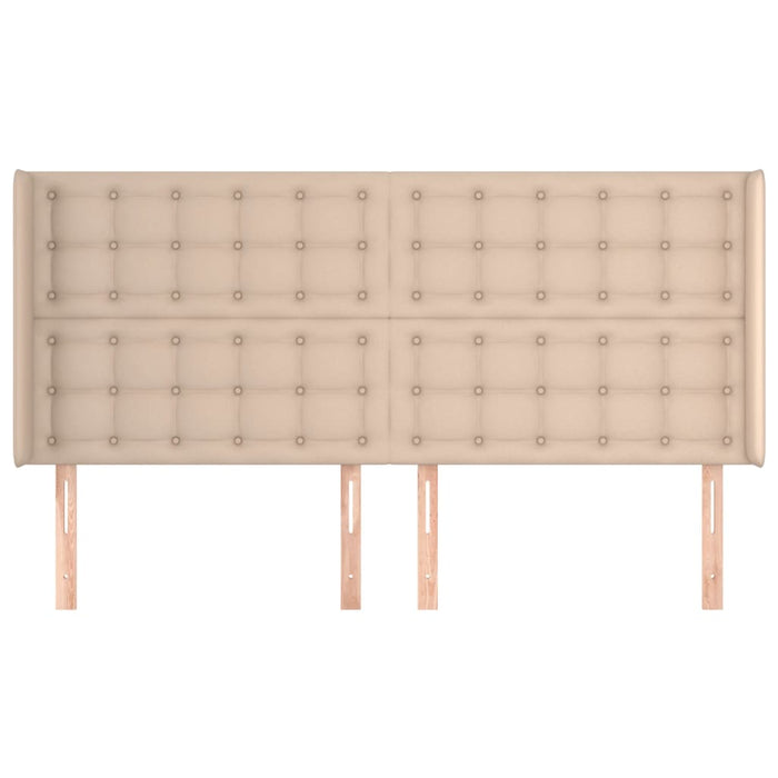 Tăblie pat cu aripioare cappuccino 163x16x118/128 cm piele eco - WALTI WALTI