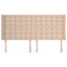Tăblie pat cu aripioare cappuccino 163x16x118/128 cm piele eco - WALTI WALTI