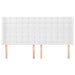 Tăblie de pat cu aripioare, alb, 183x16x118/128 cm, piele eco - WALTI WALTI