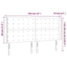 Tăblie de pat cu aripioare, alb, 183x16x118/128 cm, piele eco - WALTI WALTI