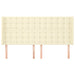 Tăblie de pat cu aripioare, crem, 183x16x118/128 cm, piele eco - WALTI WALTI