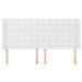 Tăblie de pat cu aripioare, alb, 203x16x118/128 cm, piele eco - WALTI WALTI