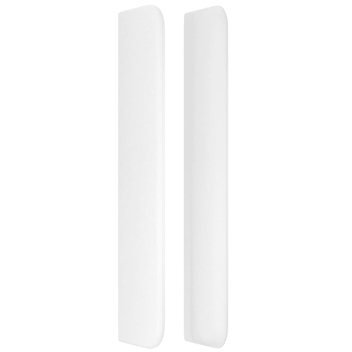 Tăblie de pat cu aripioare, alb, 203x16x118/128 cm, piele eco - WALTI WALTI
