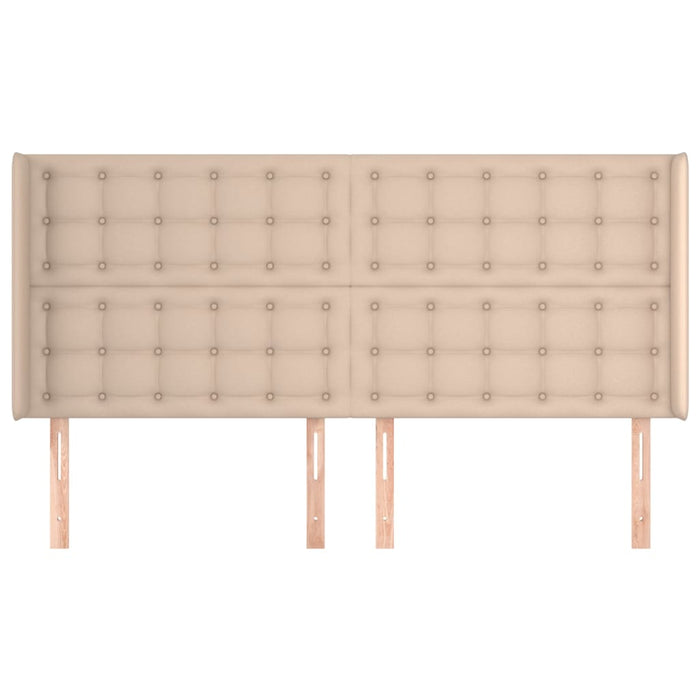 Tăblie pat cu aripioare cappuccino 203x16x118/128 cm piele eco - WALTI WALTI