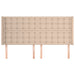 Tăblie pat cu aripioare cappuccino 203x16x118/128 cm piele eco - WALTI WALTI
