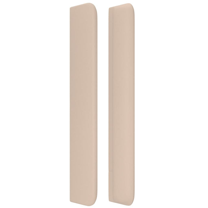 Tăblie pat cu aripioare cappuccino 203x16x118/128 cm piele eco - WALTI WALTI