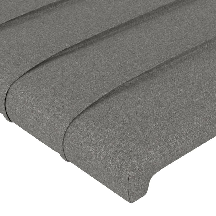 Tăblie de pat cu aripioare gri închis 83x16x118/128 cm textil - WALTI WALTI