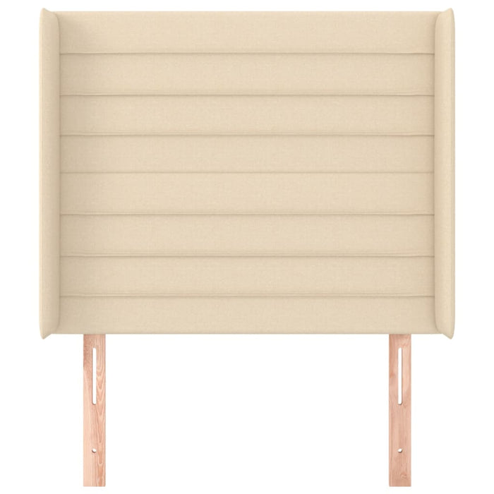 Tăblie de pat cu aripioare, crem, 83x16x118/128 cm, textil - WALTI WALTI