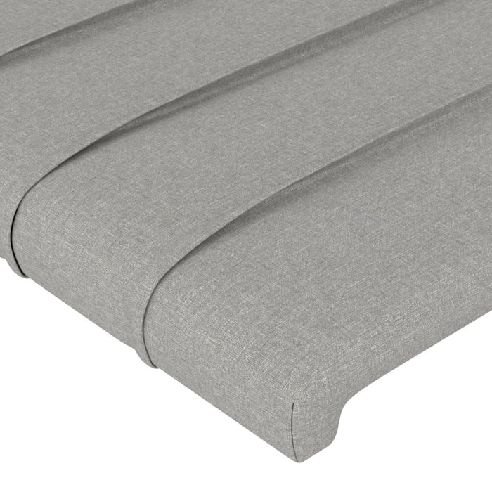 Tăblie de pat cu aripioare gri deschis 103x16x118/128 cm textil - WALTI WALTI