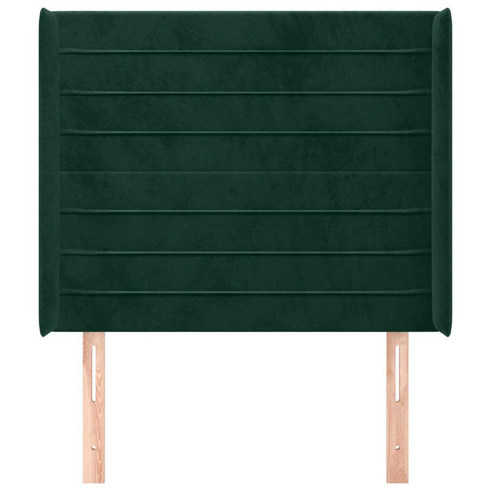 Tăblie pat cu aripioare verde închis 103x16x118/128 cm catifea - WALTI WALTI