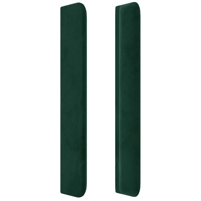 Tăblie pat cu aripioare verde închis 147x16x118/128 cm catifea - WALTI WALTI
