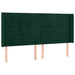 Tăblie pat cu aripioare verde închis 183x16x118/128 cm catifea - WALTI WALTI