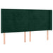 Tăblie pat cu aripioare verde închis 203x16x118/128 cm catifea - WALTI WALTI