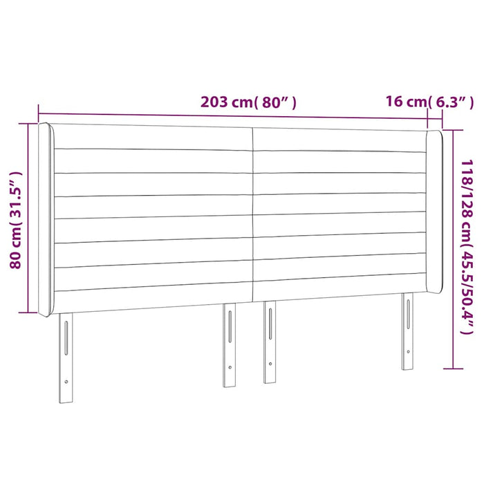 Tăblie pat cu aripioare verde închis 203x16x118/128 cm catifea - WALTI WALTI