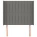 Tăblie de pat cu aripioare gri închis 83x16x118/128 cm textil - WALTI WALTI