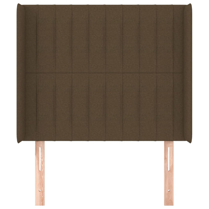 Tăblie de pat cu aripioare maro închis 83x16x118/128 cm textil - WALTI WALTI