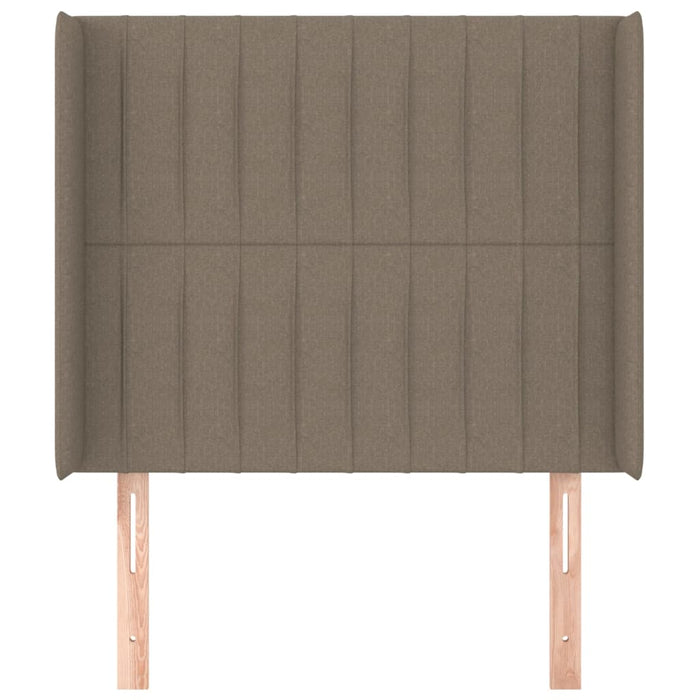 Tăblie de pat cu aripioare gri taupe 83x16x118/128 cm textil - WALTI WALTI