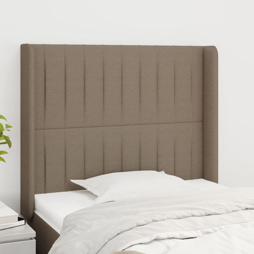 Tăblie de pat cu aripioare gri taupe 83x16x118/128 cm textil - WALTI WALTI