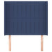 Tăblie de pat cu aripioare, albastru, 83x16x118/128 cm, textil - WALTI WALTI