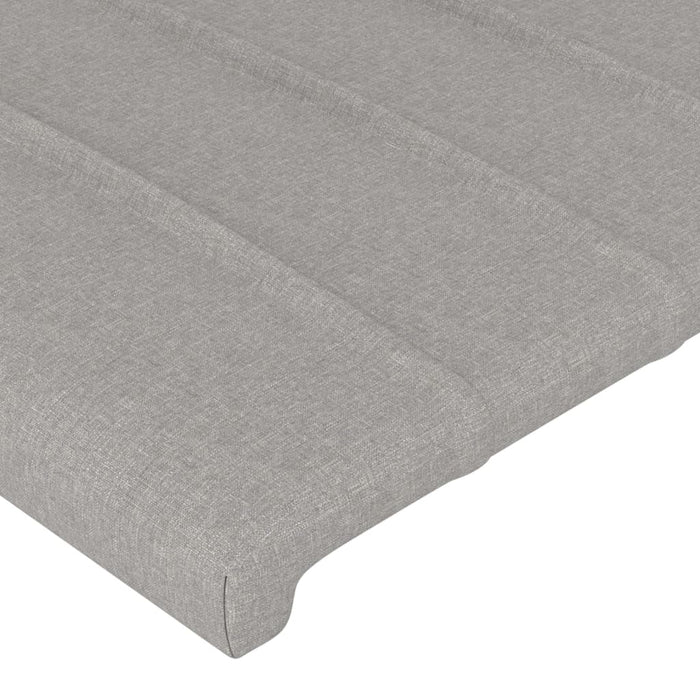 Tăblie de pat cu aripioare gri deschis 93x16x118/128 cm textil - WALTI WALTI