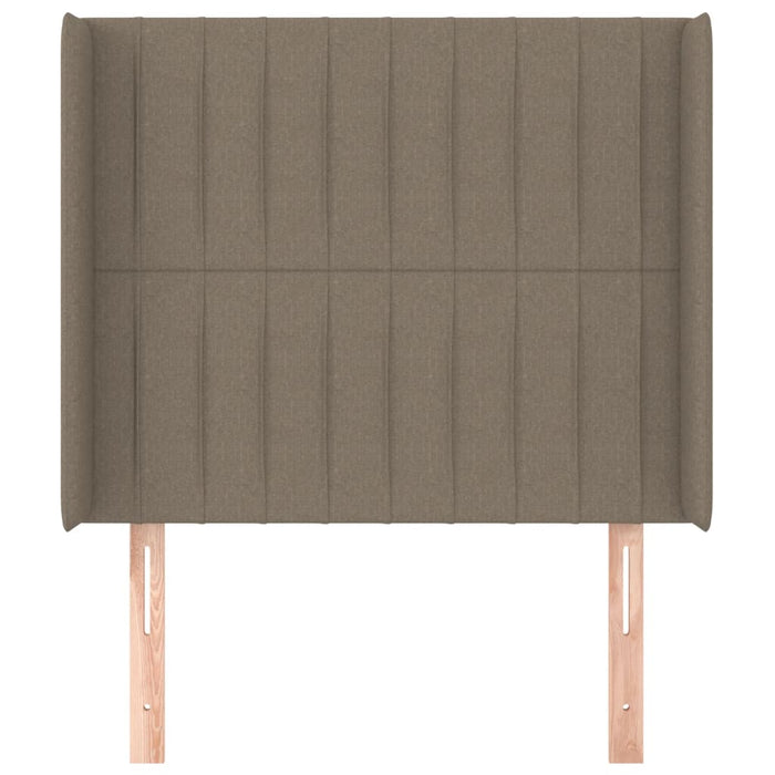 Tăblie de pat cu aripioare gri taupe 93x16x118/128 cm textil WALTI