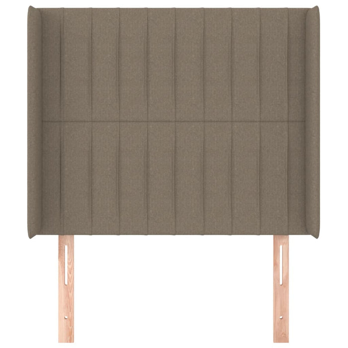 Tăblie de pat cu aripioare gri taupe 103x16x118/128 cm textil - WALTI WALTI