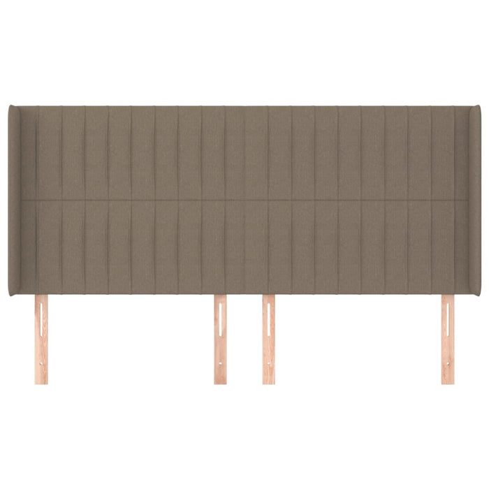 Tăblie de pat cu aripioare, gri taupe, 163x16x118/128cm, textil - WALTI WALTI