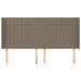 Tăblie de pat cu aripioare, gri taupe, 163x16x118/128cm, textil - WALTI WALTI