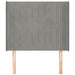 Tăblie de pat cu aripioare gri deschis 83x16x118/128 cm catifea - WALTI WALTI