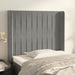 Tăblie de pat cu aripioare gri deschis 83x16x118/128 cm catifea - WALTI WALTI