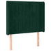 Tăblie pat cu aripioare verde închis 93x16x118/128 cm catifea - WALTI WALTI