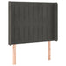 Tăblie de pat cu aripioare gri închis 103x16x118/128 cm catifea - WALTI WALTI