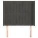 Tăblie de pat cu aripioare gri închis 103x16x118/128 cm catifea - WALTI WALTI