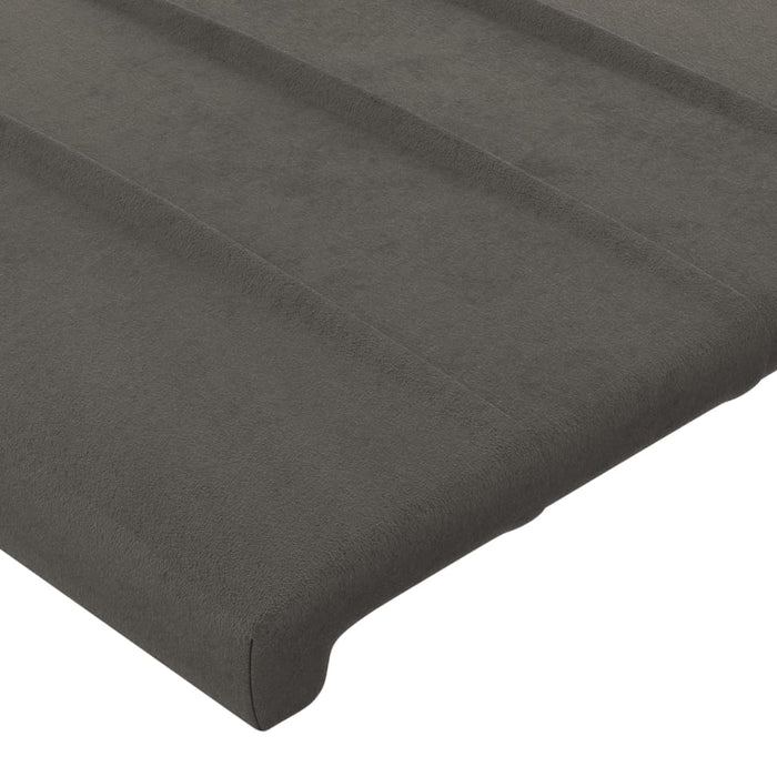 Tăblie de pat cu aripioare gri închis 103x16x118/128 cm catifea - WALTI WALTI